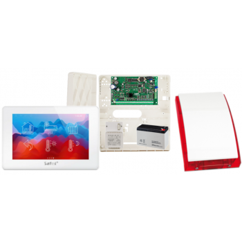 ZESTAW ALARMOWY SATEL INTEGRA 32 + INT-TSH2-W + OPU-4P + AWT150 + AKUMULATOR 7Ah + SYRENA SP-4001R
