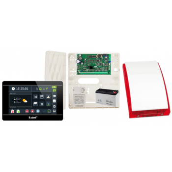ZESTAW ALARMOWY SATEL INTEGRA 32 + INT-TSI-B + OPU-4P + AWT150 + AKUMULATOR 7Ah + SYRENA SP-4001R
