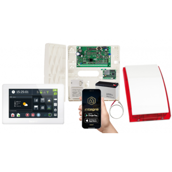 ZESTAW ALARMOWY SATEL INTEGRA 32 + INT-TSI-W + OPU-4P + AWT150 + 7Ah + INT-GSM LTE + SYRENA SP-4001R