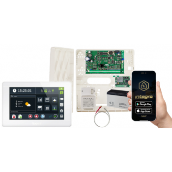 ZESTAW ALARMOWY SATEL INTEGRA 32 + INT-TSI-W + OPU-4P + AWT150 + AKUMULATOR 7Ah + INT-GSM LTE