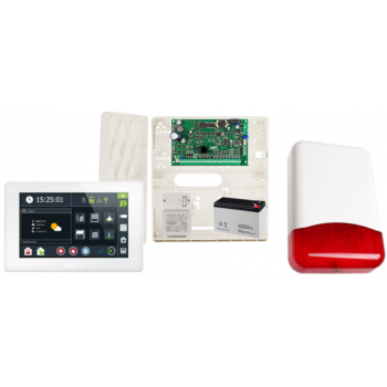 ZESTAW ALARMOWY SATEL INTEGRA 32 + INT-TSI-W + OPU-4P + AWT150 + AKUMULATOR 7Ah + SYRENA TI700