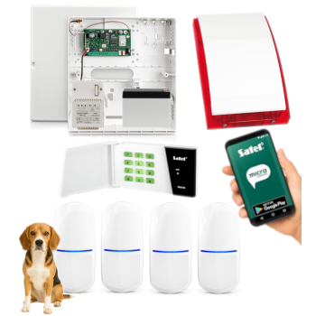 SYSTEM ALARMOWY SATEL MICRA GSM/GPRS 4 CZUJKI MPD-310 PET KLAWIATURA SYRENA