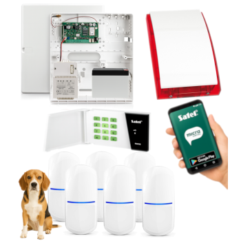 SYSTEM ALARMOWY SATEL MICRA GSM/GPRS 6 CZUJEK MPD-310 PET KLAWIATURA SYRENA
