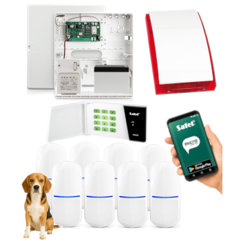 SYSTEM ALARMOWY SATEL MICRA GSM/GPRS 8 CZUJEK MPD-310 PET KLAWIATURA SYRENA