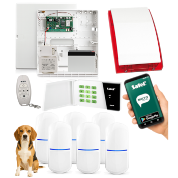 SYSTEM ALARMOWY SATEL MICRA GSM/GPRS 6 CZUJEK MPD-310 PET KLAWIATURA PILOT MPT-350 SYRENA