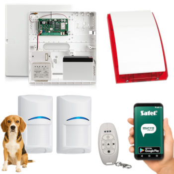 SYSTEM ALARMOWY SATEL MICRA GSM/GPRS 2 CZUJKI BOSCH PET PILOT SYRENA