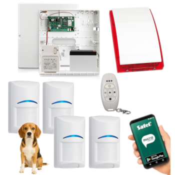 SYSTEM ALARMOWY SATEL MICRA GSM/GPRS 4 CZUJKI BOSCH PET PILOT SYRENA