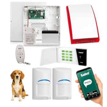 SYSTEM ALARMOWY SATEL MICRA GSM/GPRS 2 CZUJKI BOSCH PET KLAWIATURA PILOT SYRENA
