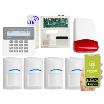 ZESTAW ALARMOWY SATEL PERFECTA 16 LTE SET 4 CZUJKI BOSCH + PRF-LCD + TI700