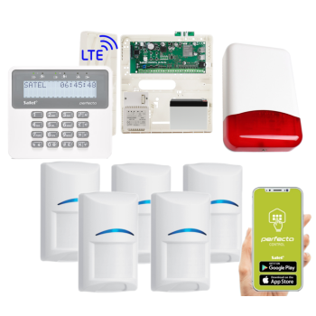 ZESTAW ALARMOWY SATEL PERFECTA 16 LTE SET 5 CZUJEK BOSCH + PRF-LCD + TI700