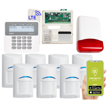 ZESTAW ALARMOWY SATEL PERFECTA 16 LTE SET 7 CZUJEK BOSCH + PRF-LCD + TI700