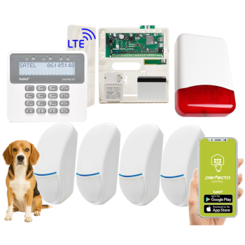 ZESTAW ALARMOWY SATEL PERFECTA 16 LTE + PERFECTA-RF + 4x Bingo Plus (15 kg PET) + PRF-LCD + TI700 OPCJA BEZPRZEWODOWA
