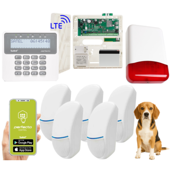 ZESTAW ALARMOWY SATEL PERFECTA 16 LTE + PERFECTA-RF + 5x Bingo Plus (15 kg PET) + PRF-LCD + TI700 OPCJA BEZPRZEWODOWA