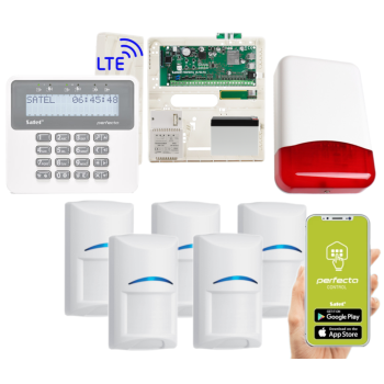 ZESTAW ALARMOWY SATEL PERFECTA 16 LTE + PERFECTA-RF + 5x BOSCH + PRF-LCD + TI700 OPCJA BEZPRZEWODOWA
