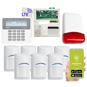ZESTAW ALARMOWY SATEL PERFECTA 16 LTE + PERFECTA-RF + 7x BOSCH + PRF-LCD + TI700 OPCJA BEZPRZEWODOWA