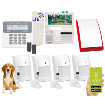ZESTAW ALARMOWY SATEL PERFECTA 16 LTE PERFECTA-RF 4x MPD-300 PRF-LCD-WRL SP-4001R