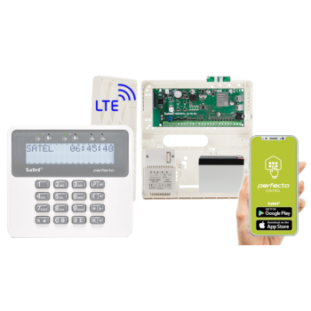 ZESTAW ALARMOWY SATEL PERFECTA 16 LTE SET-A + PRF-LCD + AWT150 + 7Ah