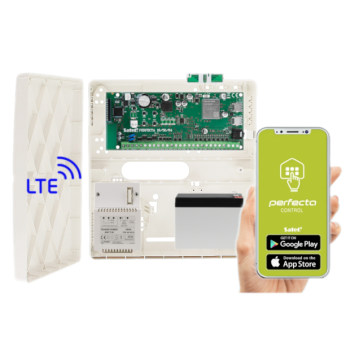 ZESTAW ALARMOWY DO DOMU SATEL PERFECTA 16 LTE SET-A + AKUMULATOR 7Ah + TRANSFORMATOR