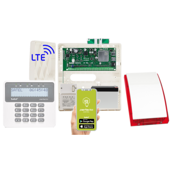 ZESTAW ALARMOWY SATEL PERFECTA 32-WRL LTE SET-A + PRF-LCD + 7Ah + AWT150 + SYRENA SP-4001R