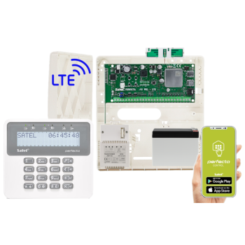 ZESTAW ALARMOWY SATEL PERFECTA 32-WRL LTE SET-A + PRF-LCD + 7Ah + AWT150