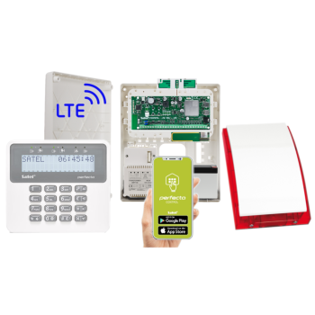 ZESTAW SATEL PERFECTA 32 LTE + PERFECTA-RF + ANT-LTE-I + OPU-3P + 7Ah + PRF-LCD + SP-4001 R OPCJA BEZPRZEWODOWA