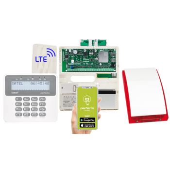 ZESTAW ALARMOWY SATEL PERFECTA 32 LTE SET-A + PERFECTA-RF + PRF-LCD + SP-4001R + 7Ah OPCJA BEZPRZEWODOWA