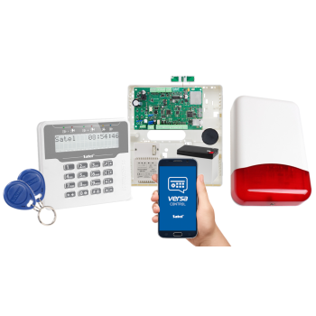 SYSTEM ALARMOWY SATEL VERSA Plus LTE LCDR-WH 7Ah AWT150 + SYRENA TI700