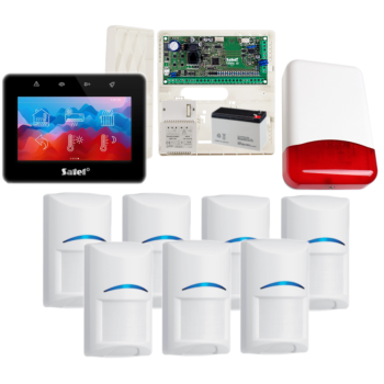 ZESTAW ALARMOWY SATEL VERSA 10 + 7 CZUJEK BOSCH + PANEL DOTYKOWY TSG2R-B