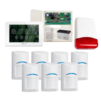 ZESTAW ALARMOWY SATEL VERSA 10 + PANEL 7" INT-TSH2R-W + 7 CZUJEK Bosch BPR2-W12 + SYRENA TI700