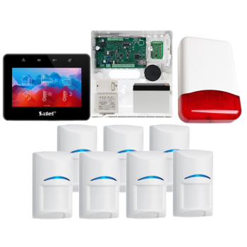 SYSTEM ALARMOWY SATEL VERSA IP + 7 CZUJEK BOSCH + PANEL DOTYKOWY INT-TSG2R-B + SYRENA TI700