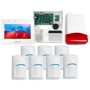 SYSTEM ALARMOWY SATEL VERSA IP + 7 CZUJEK BOSCH + PANEL DOTYKOWY INT-TSG2R-W + SYRENA TI700