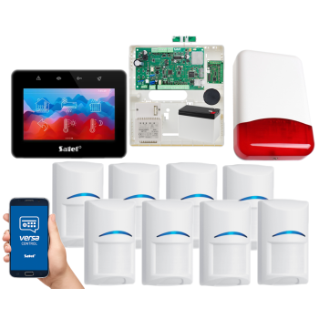 SYSTEM ALARMOWY SATEL VERSA Plus LTE INT-TSG2R-B + 8 CZUJEK BOSCH + SYRENA TI700