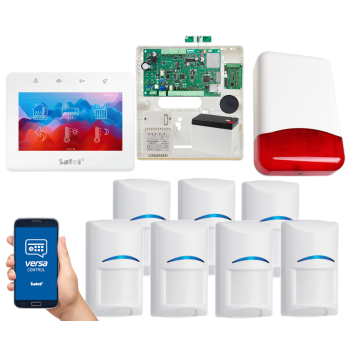 SYSTEM ALARMOWY SATEL VERSA Plus LTE INT-TSG2R-W + 7 CZUJEK BOSCH + SYRENA TI700