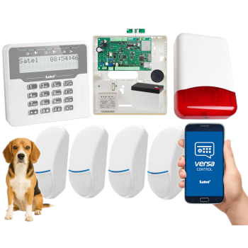 SYSTEM ALARMOWY SATEL VERSA Plus LTE LCDM-WH 4 CZUJKI Bingo Plus SYRENA TI700