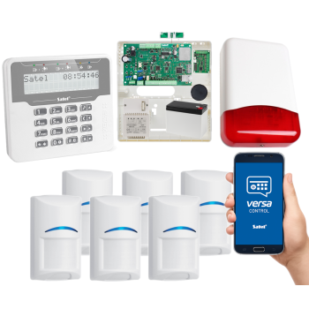 SYSTEM ALARMOWY SATEL VERSA Plus LTE LCDM-WH 6 CZUJEK BOSCH SYRENA TI700