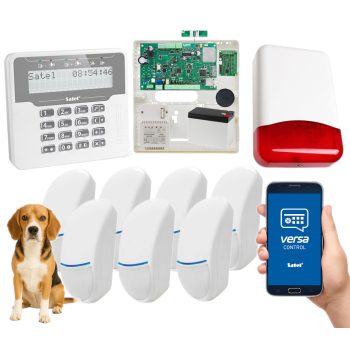 SYSTEM ALARMOWY SATEL VERSA Plus LTE LCDM-WH 7 CZUJEK Bingo Plus SYRENA TI700