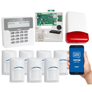 SYSTEM ALARMOWY SATEL VERSA Plus LTE LCDM-WH 7 CZUJEK BOSCH SYRENA TI700