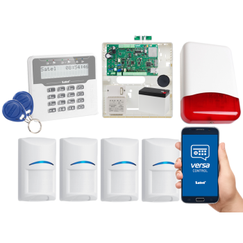 SYSTEM ALARMOWY SATEL VERSA Plus LTE LCDR-WH 4 CZUJKI BOSCH SYRENA TI700