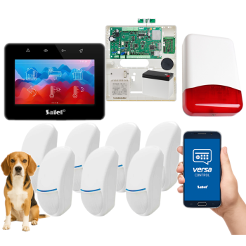 SYSTEM ALARMOWY SATEL VERSA Plus LTE INT-TSG2-B 7 CZUJEK Bingo Plus SYRENA TI700