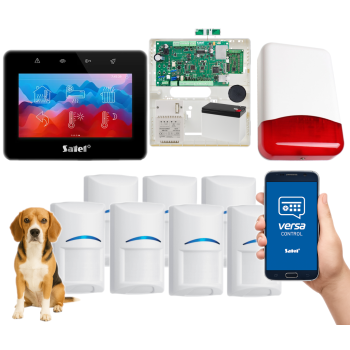 SYSTEM ALARMOWY SATEL VERSA Plus LTE TSG2-B 7 CZUJEK BOSCH Pet 20kg SYRENA TI700