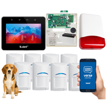 SYSTEM ALARMOWY SATEL VERSA Plus LTE TSG2-B 8 CZUJEK BOSCH Pet 20kg SYRENA TI700