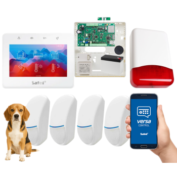 SYSTEM ALARMOWY SATEL VERSA Plus LTE INT-TSG2-W 4 CZUJKI Bingo Plus SYRENA TI700