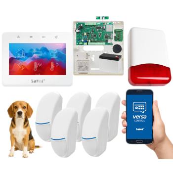 SYSTEM ALARMOWY SATEL VERSA Plus LTE INT-TSG2-W 5 CZUJEK Bingo Plus SYRENA TI700