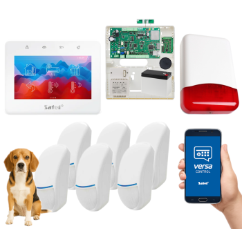 SYSTEM ALARMOWY SATEL VERSA Plus LTE INT-TSG2-W 6 CZUJEK Bingo Plus SYRENA TI700