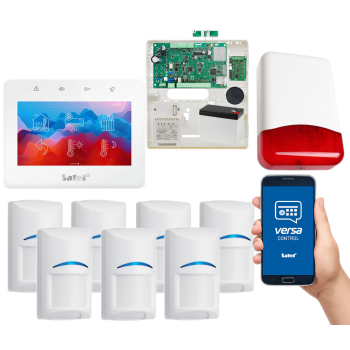 SYSTEM ALARMOWY SATEL VERSA Plus LTE INT-TSG2-W 7 CZUJEK BOSCH SYRENA TI700