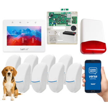 SYSTEM ALARMOWY SATEL VERSA Plus LTE INT-TSG2-W 8 CZUJEK Bingo Plus SYRENA TI700