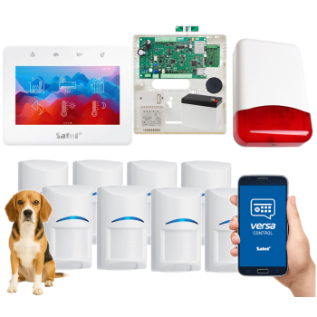 SYSTEM ALARMOWY SATEL VERSA Plus LTE TSG2-W 8 CZUJEK BOSCH Pet 20kg SYRENA TI700