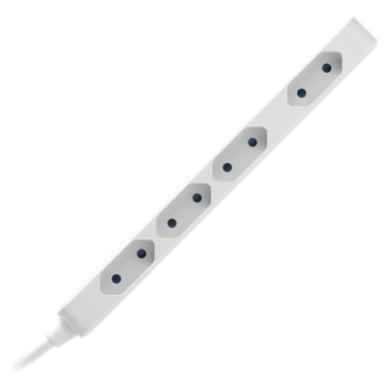 PRZEDŁUŻACZ Virone ES-2/W/1,4M 4x2P/II 2500W PŁASKA WTYCZKA 1,4m