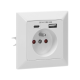 GNIAZDO ELEKTRYCZNE Z ŁADOWARKĄ USB (A+C) ORNO OR-AE-13232