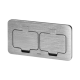 GNIAZDO PODTYNKOWE PODWÓJNE ORNO OR-GM-9047/G 2x 2P+Z IP55 ALUMINIUM